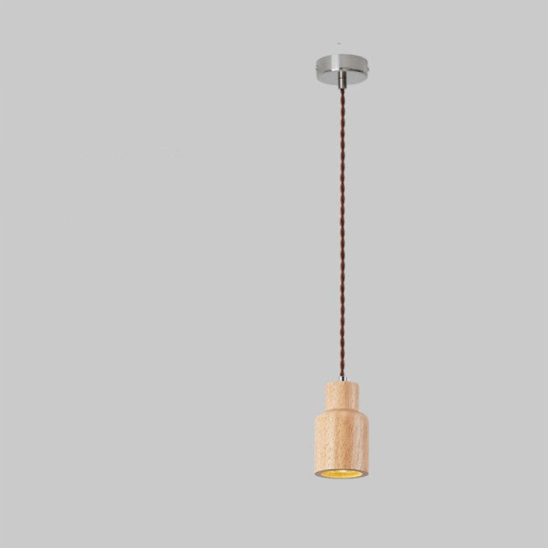 Suspension globe en bois naturel avec longueur de suspension réglable Ceiling Lamp Electro Paris A1 Célibataire