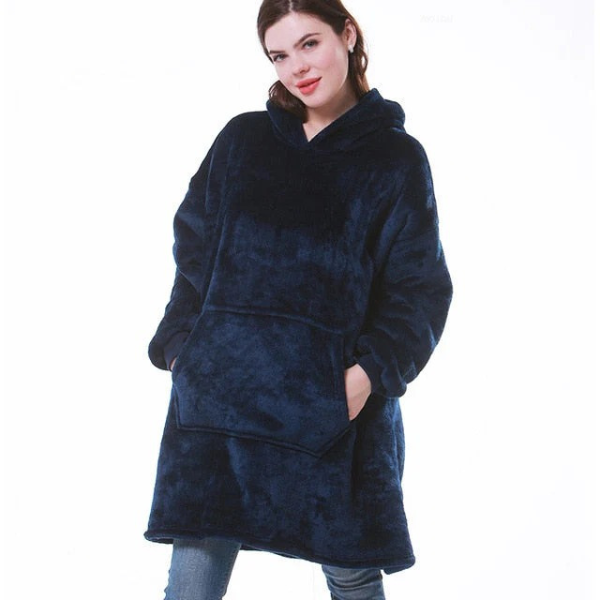 Sweat à Capuche Ample pour un Confort Quotidien bluzy d Electro Paris Bleu