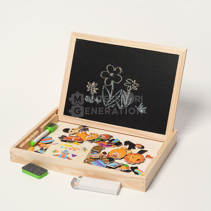 Boîte à Puzzle Magnétique en Bois pour Tout-Petits – Tableau à Dessin Double Face Thème Cirque Jouets éducatifs Electro Paris