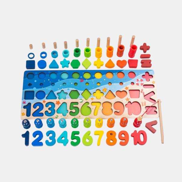 Tableau d'Activités en Bois pour Tout-Petits – Planche Montessori pour la Motricité Fine Jouets d'apprentissage et éducatifs Electro Paris Coloré