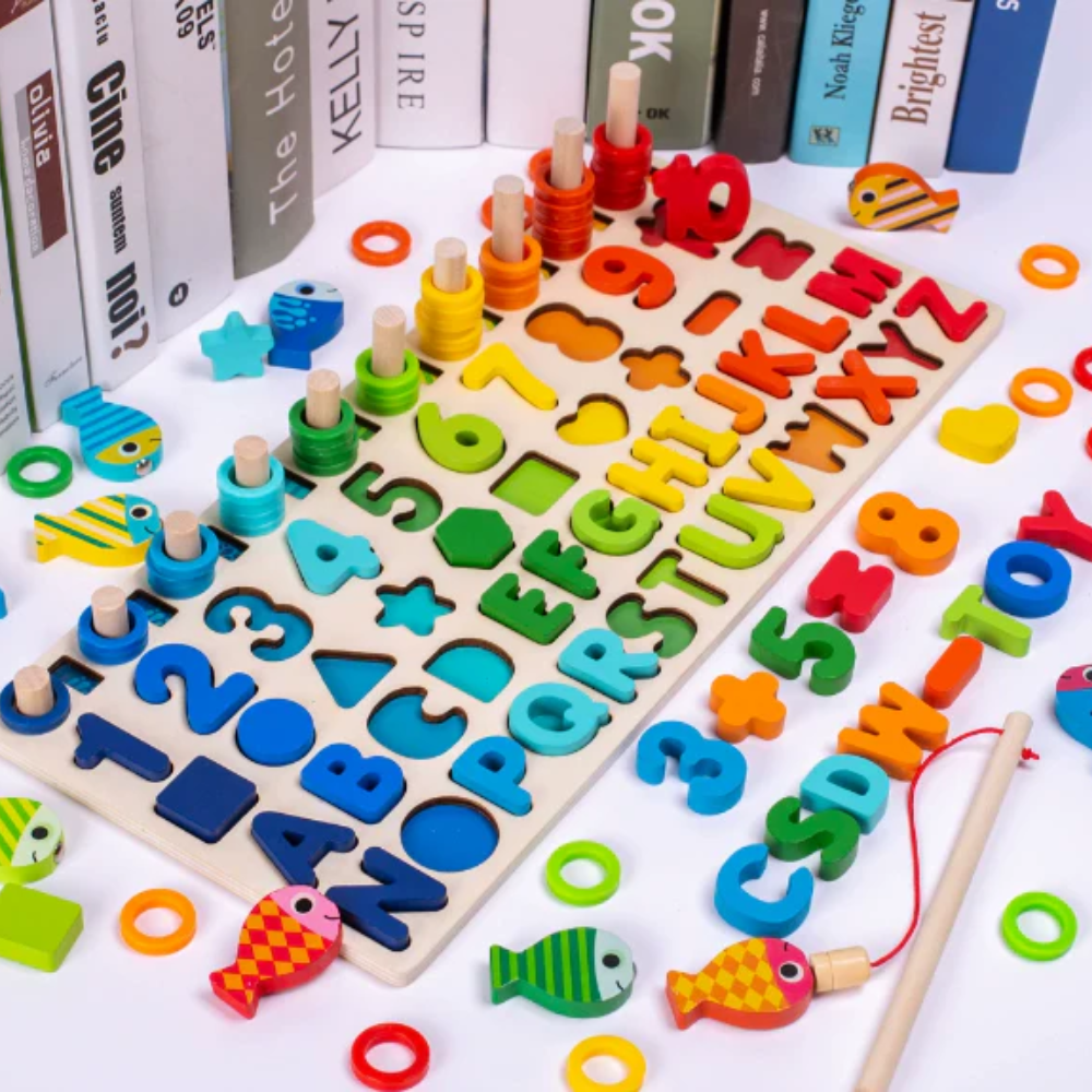 Tableau d'Activités en Bois pour Tout-Petits – Planche Montessori pour la Motricité Fine Jouets d'apprentissage et éducatifs Electro Paris Pastel XL - presque épuisé