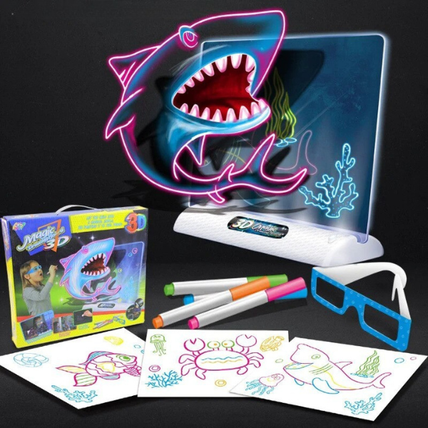 Tableau de Dessin Lumineux 3D – Tablette Créative Rétroéclairée Educational Toys Electro Paris