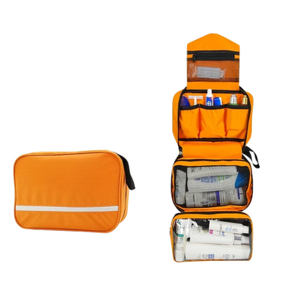 Trousse De Toilette De Voyage Suspendue Compacte Avec Compartiments Multiples Toilettes de camping Electro Paris Orange