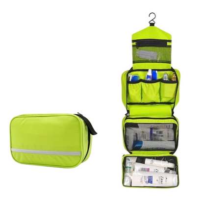 Trousse De Toilette De Voyage Suspendue Compacte Avec Compartiments Multiples Toilettes de camping Electro Paris Vert