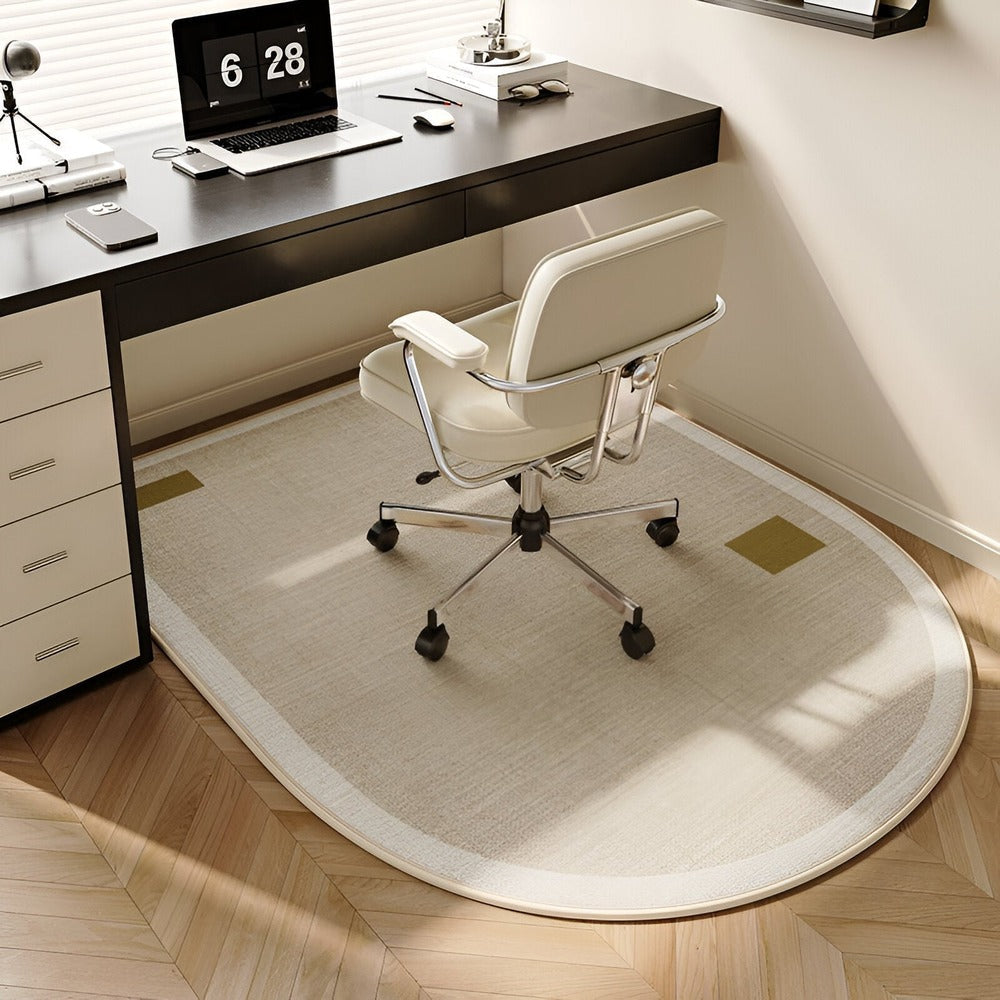 Tapis de Sol en Velours Beige – Confort Antidérapant pour Salon et Bureau Tapis Electro Paris