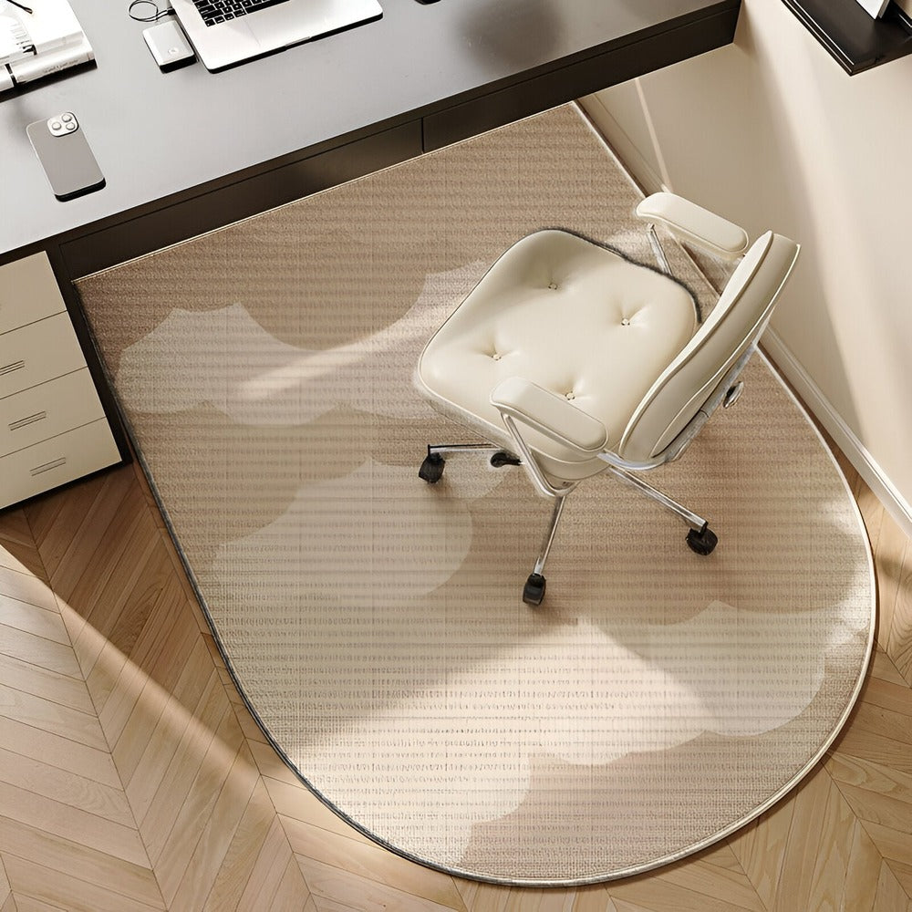 Tapis de Sol en Velours Beige – Confort Antidérapant pour Salon et Bureau Tapis Electro Paris D 60x90cm