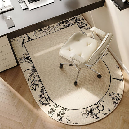 Tapis de Sol en Velours Beige – Confort Antidérapant pour Salon et Bureau Tapis Electro Paris H 60x90cm