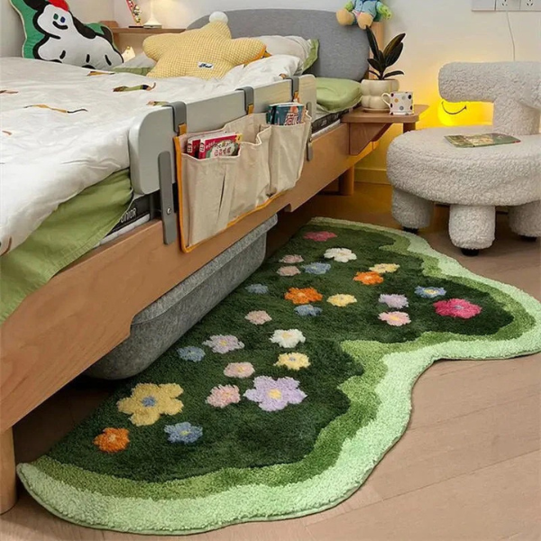 Tapis Décoratif Effet Gazon Vert