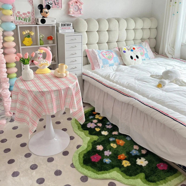 Tapis Décoratif Effet Gazon Vert