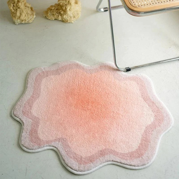 Tapis Décoratif Pastel Forme Organique