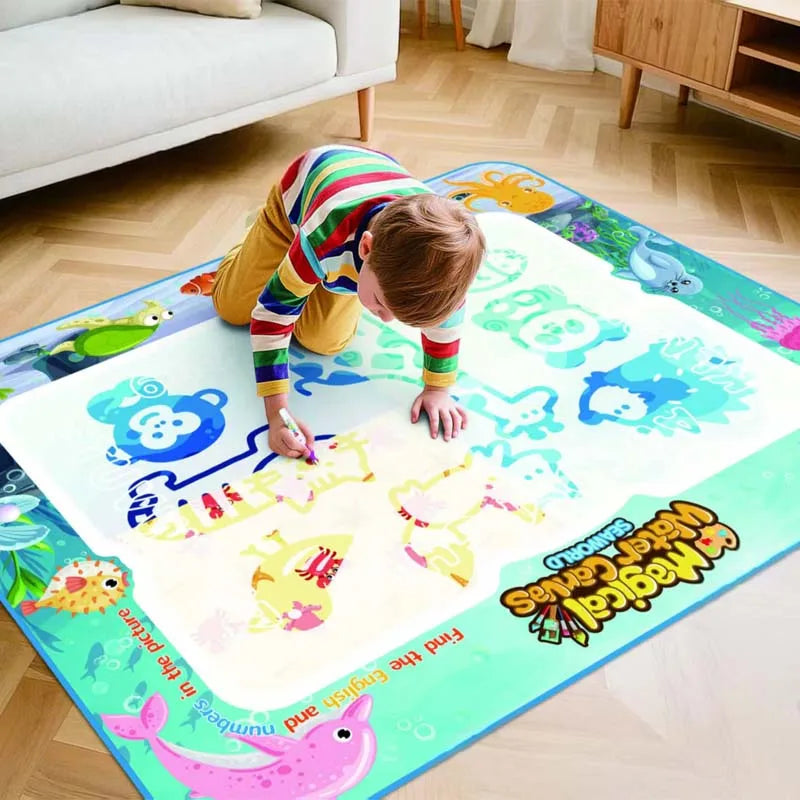 Tapis de Dessin à l'Eau Réutilisable pour Tout-Petits – Tapis de Gribouillage Magique Sans Dégâts Fournitures de dessin et de peinture Electro Paris