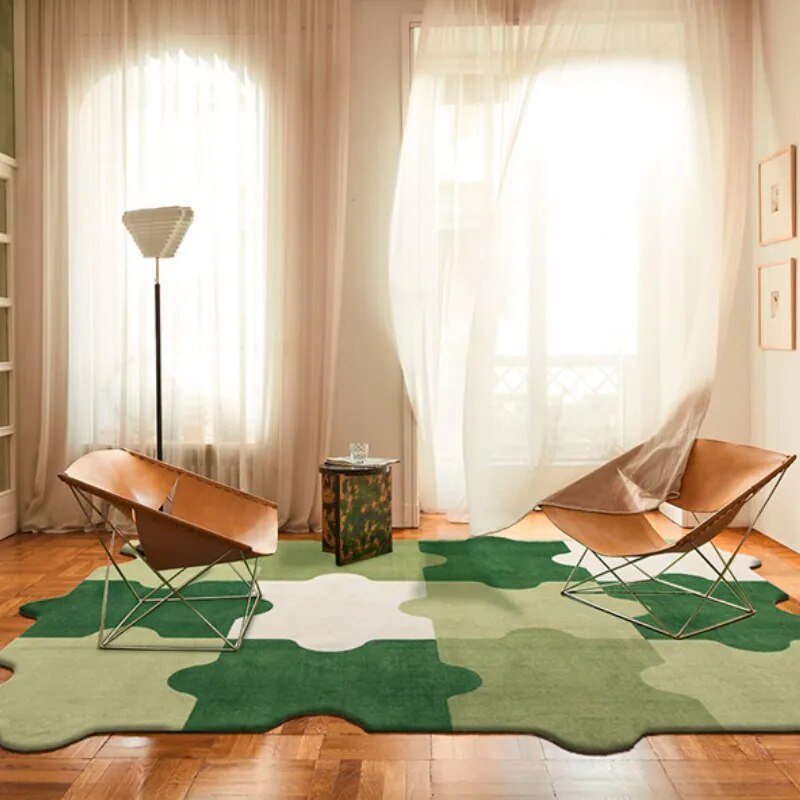 Tapis Puzzle Coloré Antidérapant en Polyester - Décoration Unique pour Salon Tapis Electro Paris