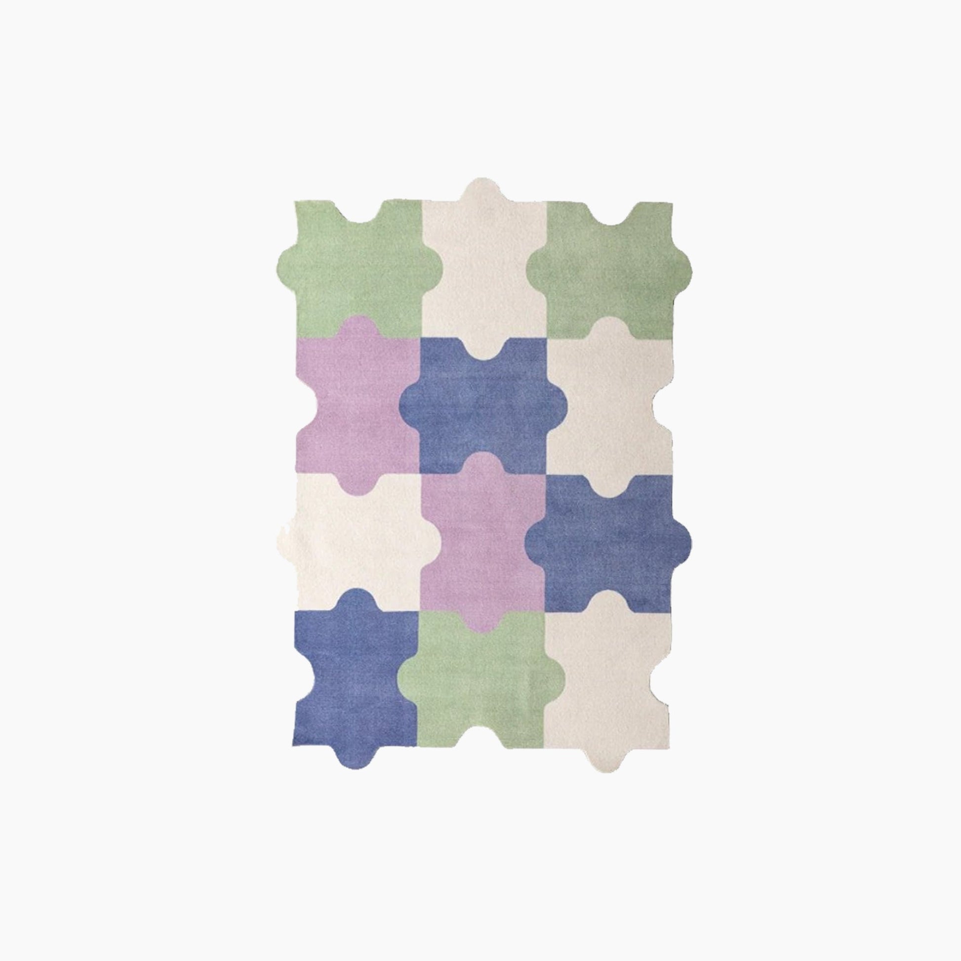 Tapis Puzzle Coloré Antidérapant en Polyester - Décoration Unique pour Salon Tapis Electro Paris C 3ft x 5ft (100 x 160cm)