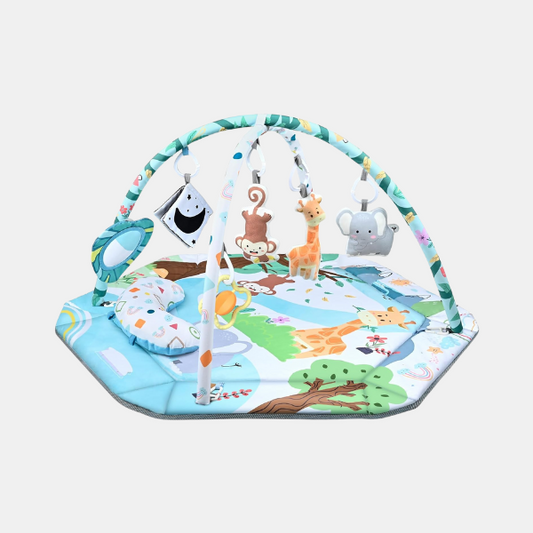 Tapis d'Éveil pour Bébé avec Piano Gym – Tapis 8-en-1 pour Nouveau-nés Tapis de jeu pour bébé Electro Paris Safari