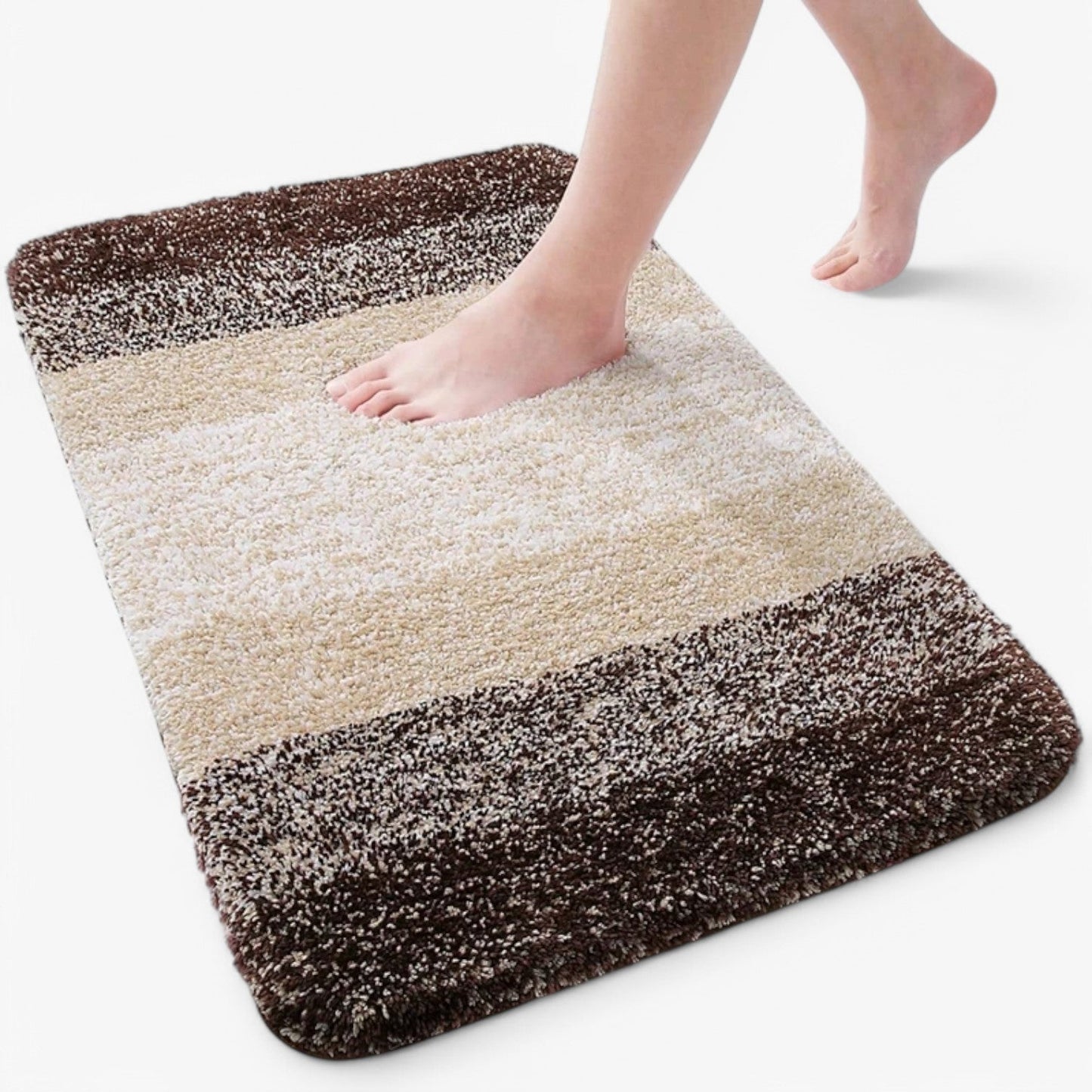 Tapis de Bain Super Absorbant pour Salle de Bain – Tapis Antidérapant à Séchage Rapide Tapis de bain et paillassons Electro Paris Marron 60x90 cm