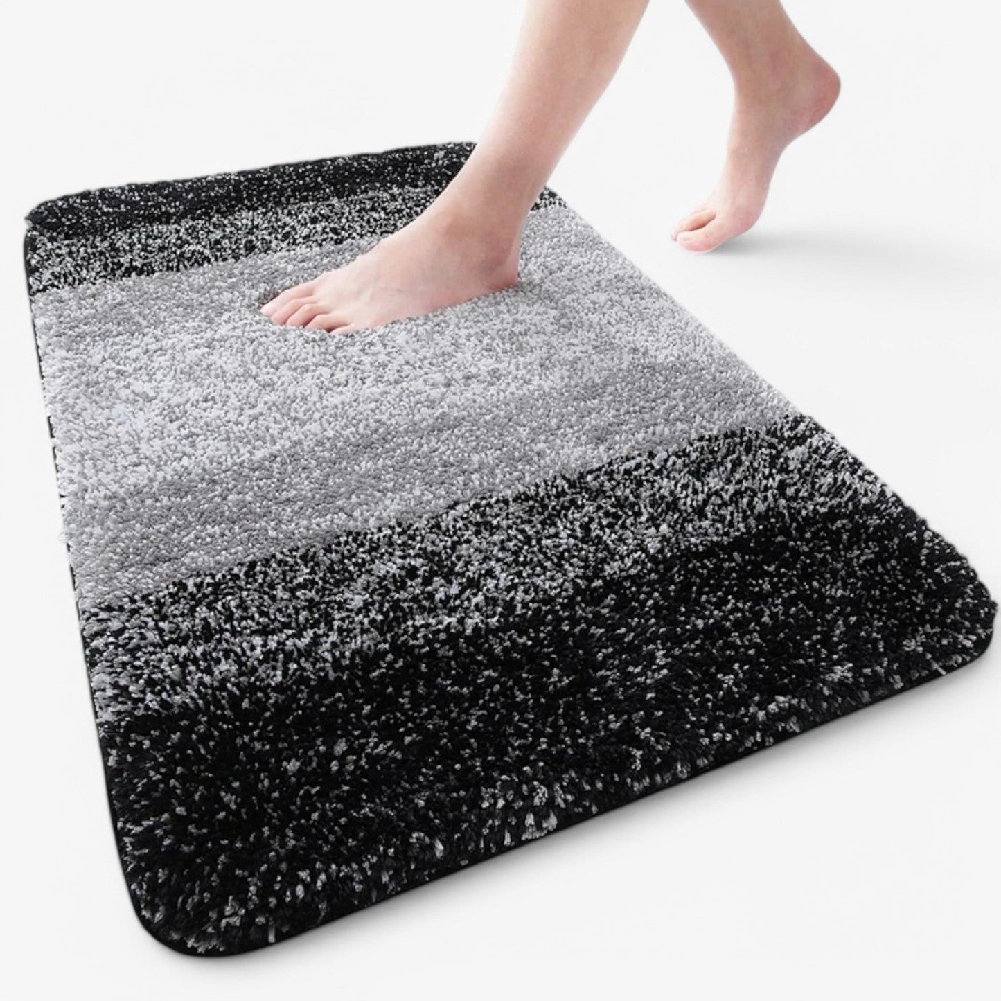 Tapis de Bain Super Absorbant pour Salle de Bain – Tapis Antidérapant à Séchage Rapide Tapis de bain et paillassons Electro Paris Noir 60x90 cm