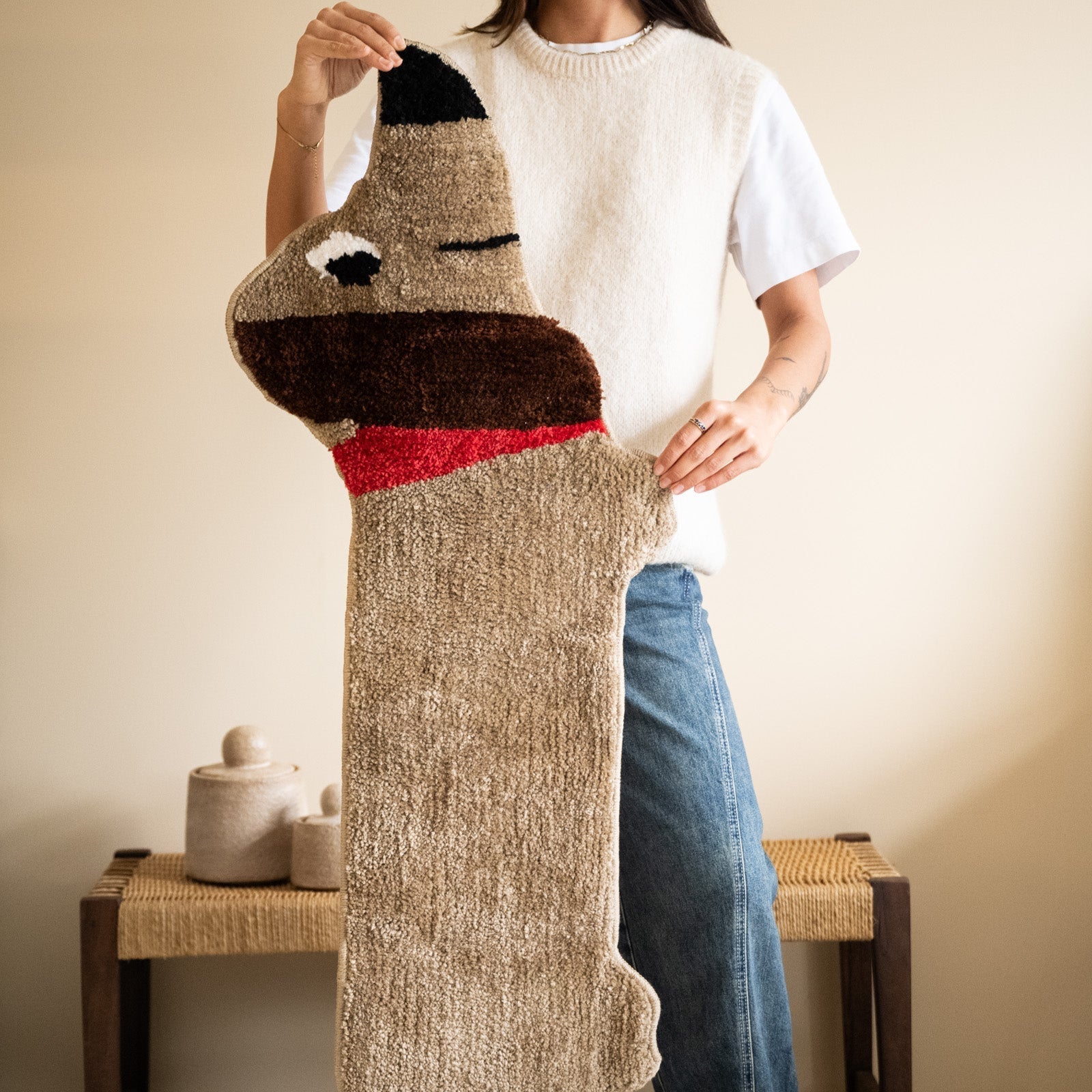 Tapis de Bain Antidérapant en Forme de Teckel Amusant et Douillet Tapis de bain Electro Paris Default