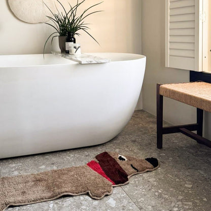 Tapis de Bain Antidérapant en Forme de Teckel Amusant et Douillet Tapis de bain Electro Paris