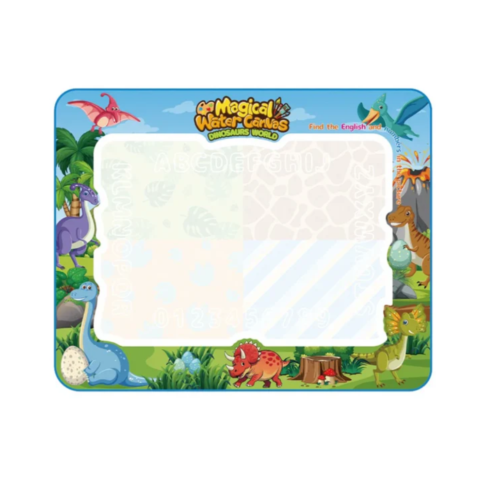 Tapis de Dessin à l'Eau Réutilisable pour Tout-Petits – Tapis de Gribouillage Magique Sans Dégâts Fournitures de dessin et de peinture Electro Paris 50x40cm Dinosaure