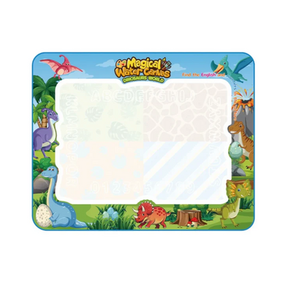 Tapis de Dessin à l'Eau Réutilisable pour Tout-Petits – Tapis de Gribouillage Magique Sans Dégâts Fournitures de dessin et de peinture Electro Paris 50x40cm Dinosaure