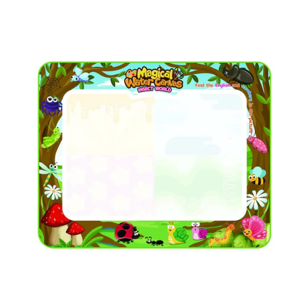 Tapis de Dessin à l'Eau Réutilisable pour Tout-Petits – Tapis de Gribouillage Magique Sans Dégâts Fournitures de dessin et de peinture Electro Paris 50x40cm Insecte