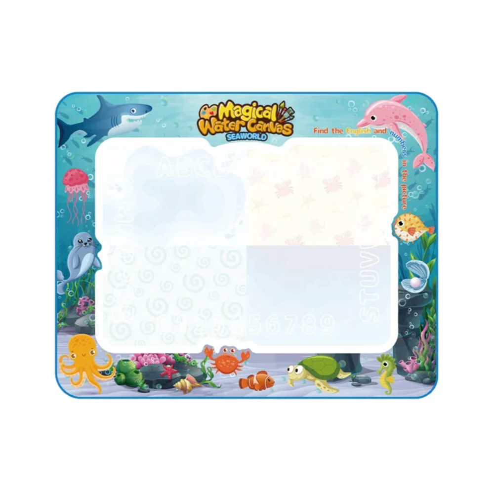 Tapis de Dessin à l'Eau Réutilisable pour Tout-Petits – Tapis de Gribouillage Magique Sans Dégâts Fournitures de dessin et de peinture Electro Paris 50x40cm Monde Marin