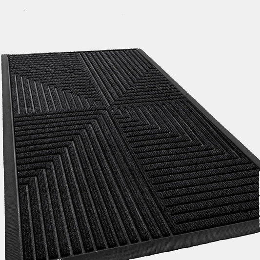 Tapis de Porte Antidérapant pour Intérieur et Extérieur - Durable et Pratique Paillasson Electro Paris Noir 43.3cm x 75cm