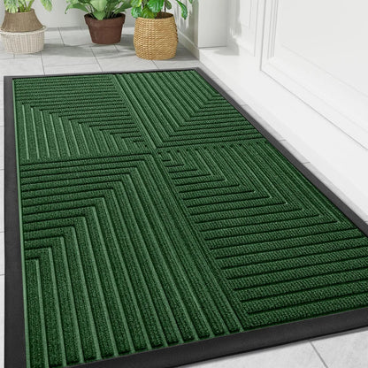 Tapis de Porte Antidérapant pour Intérieur et Extérieur - Durable et Pratique Paillasson Electro Paris Vert 43.3cm x 75cm