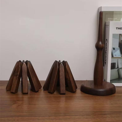 Dessous-de-Plat Magnétique en Noyer – Ensemble de Tapis Emboîtables pour Table de Cuisine Décor de table Electro Paris