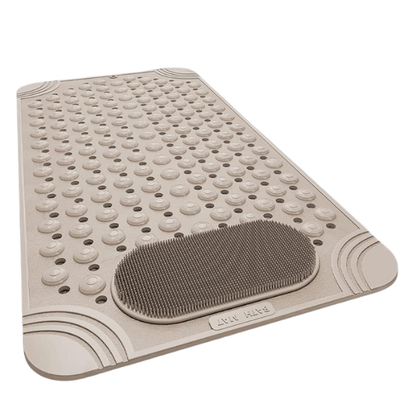 Tapis de Douche Sécurisé – Antidérapant avec Ventouses et Massage Pieds Electro Paris Kaki