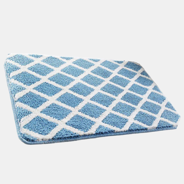 Tapis de Salle de Bain Antidérapant et à Séchage Rapide pour Douche Badmattor Electro Paris Bleu 40*60cm