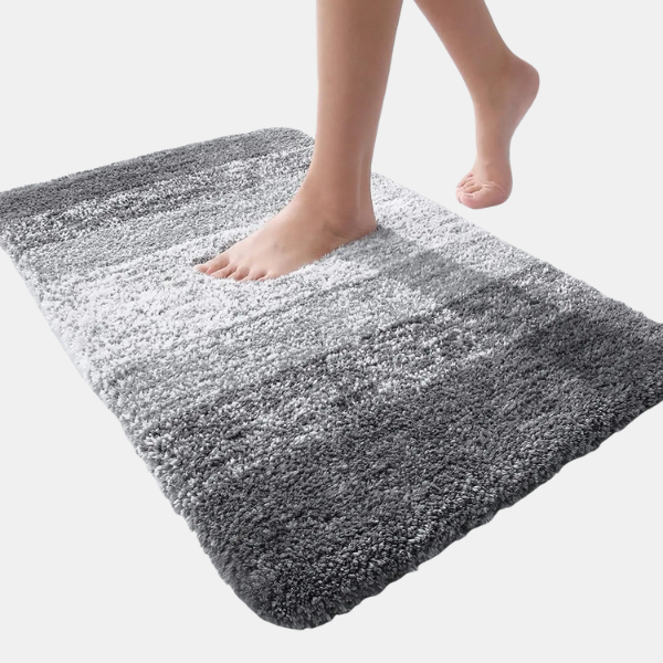Tapis de Salle de Bain Antidérapant et à Séchage Rapide pour Douche Badmattor Electro Paris Gris 40*60cm