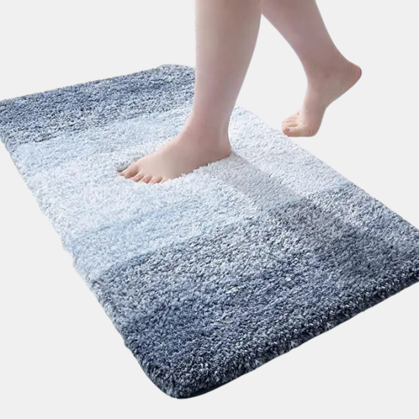 Tapis de Salle de Bain Antidérapant et à Séchage Rapide pour Douche Badmattor Electro Paris Bleu foncé 40*60cm
