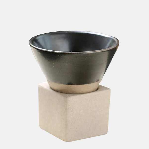 Tasse Espresso Conique – Artisanat Élégant Electro Paris Noir 100ml (3,52 oz)