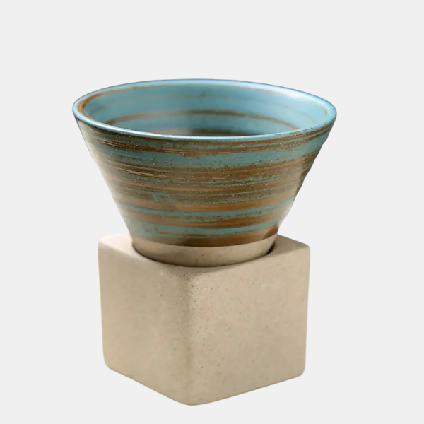 Tasse Espresso Conique – Artisanat Élégant Electro Paris Bleu 100ml (3,52 oz)