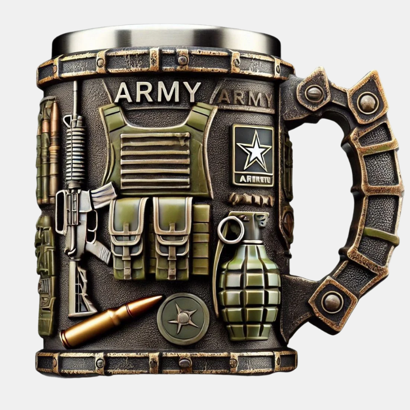 Tasse à Café en Acier Inoxydable 15 oz Gravée – Cadeau Symbolique et Durable pour Anciens Combattants Tasses Electro Paris Armée