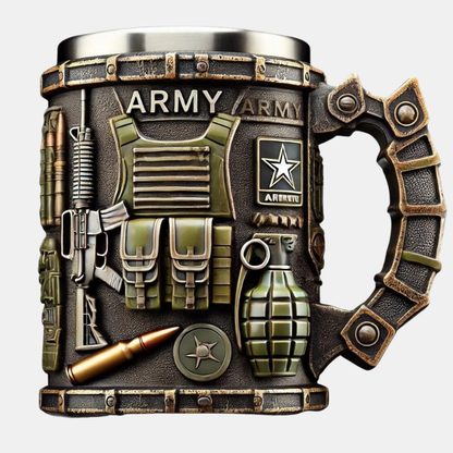 Tasse à Café en Acier Inoxydable 15 oz Gravée – Cadeau Symbolique et Durable pour Anciens Combattants Tasses Electro Paris Armée
