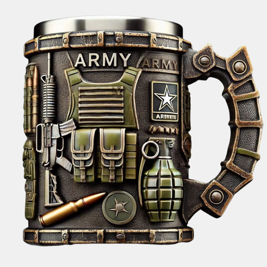 Tasse à Café en Acier Inoxydable 15 oz Gravée – Cadeau Symbolique et Durable pour Anciens Combattants Tasses Electro Paris Armée