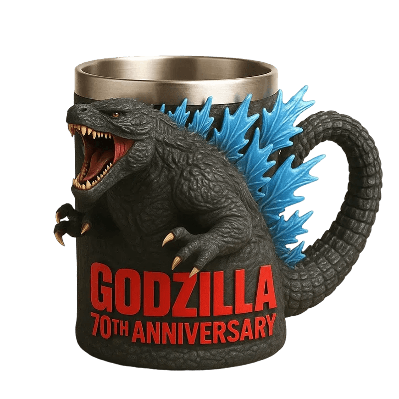 Tasse à Café Créative en Céramique 3D – Design de Monstre Amusant pour un Moment Café Original Tasses Electro Paris Bleu Godzilla