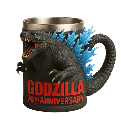 Tasse à Café Créative en Céramique 3D – Design de Monstre Amusant pour un Moment Café Original Tasses Electro Paris Bleu Godzilla