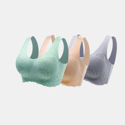 Soutien-Gorge Ultra-Confort – Maintien Toute La Journée Avec Un Ajustement Tout En Douceur (Lot De 3) Bras Electro Paris Mélange: Beige Gris Vert M