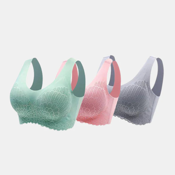 Soutien-Gorge Ultra-Confort – Maintien Toute La Journée Avec Un Ajustement Tout En Douceur (Lot De 3) Bras Electro Paris Mélange : Gris Vert Rose M