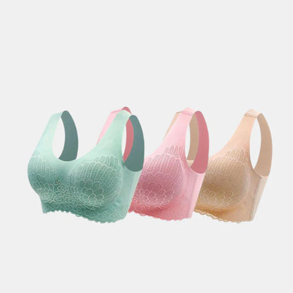 Soutien-Gorge Ultra-Confort – Maintien Toute La Journée Avec Un Ajustement Tout En Douceur (Lot De 3) Bras Electro Paris Mélange : Rose Beige Vert M