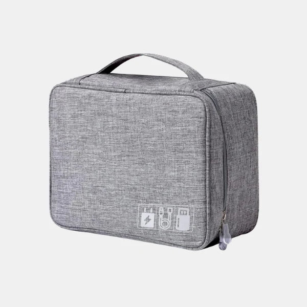 Sac Organisateur pour Électronique avec Plusieurs Compartiments – Solution de Rangement Intelligente Cosmetic & Toiletry Bags Electro Paris Gris