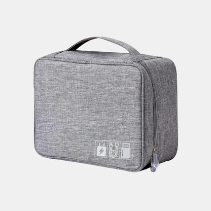 Sac Organisateur pour Électronique avec Plusieurs Compartiments – Solution de Rangement Intelligente Cosmetic & Toiletry Bags Electro Paris Gris