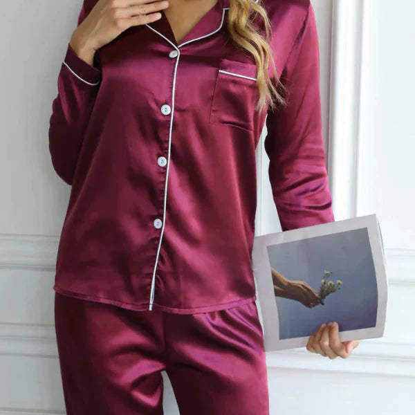 Pyjama Femme À Manches Longues Loungewear Set Electro Paris