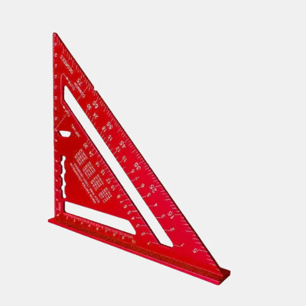 Équerre de Menuiserie – Design Durable en Alliage d’Aluminium Measuring tool Electro Paris Rouge 18 cm