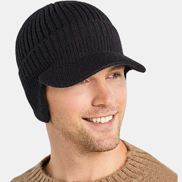 Bonnet d’Hiver pour Homme avec Visière – Chaleur et Protection Contre le Vent Beanie Electro Paris