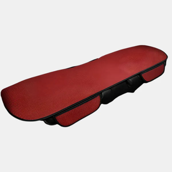 Coussin de Siège Auto Ergonomique – Design Respirant et Anti-Douleur Car Accessories Electro Paris Rouge 1 pièce - Coussin long (dossier)