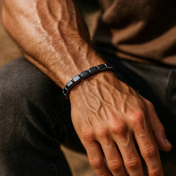 Bracelet Hématite pour Homme – Élégance, Force & Énergie Stylée Bracelets Electro Paris